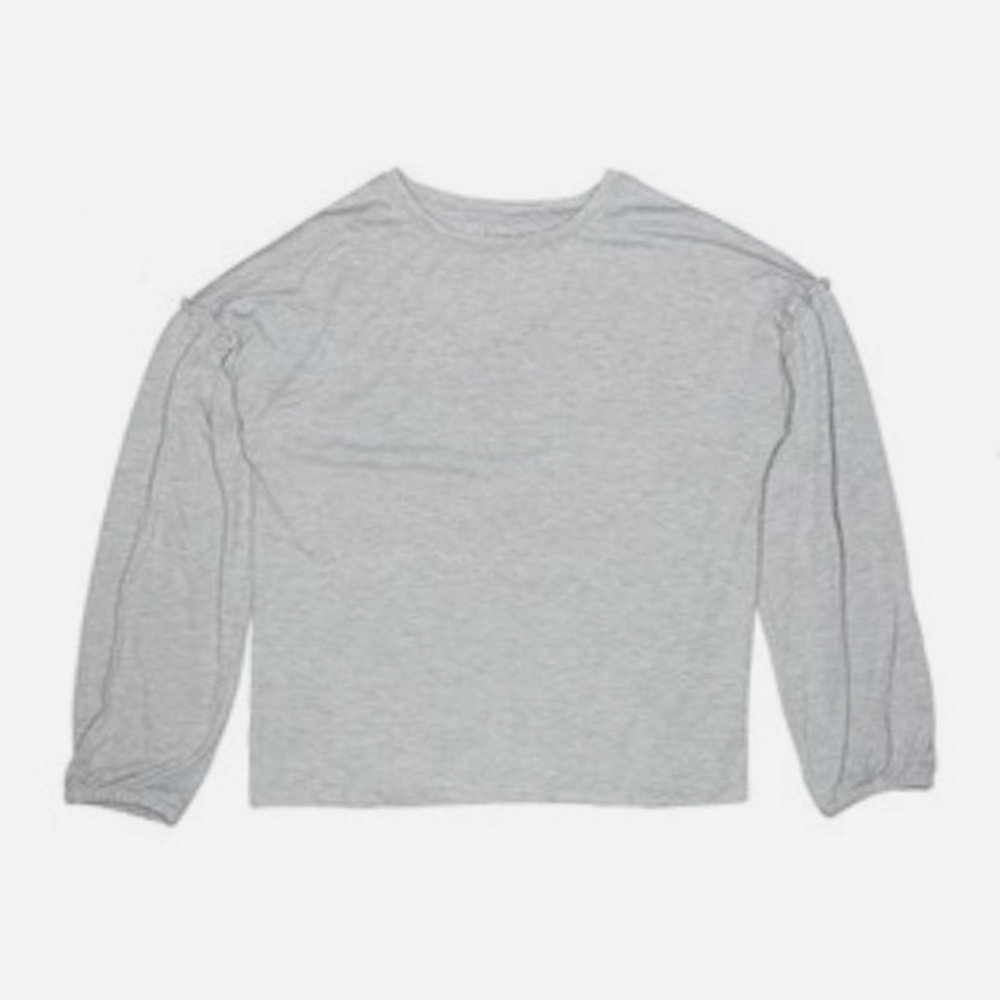 Rockets of Awesome Heather Gray Glitter Long Sleeve Top 6/7